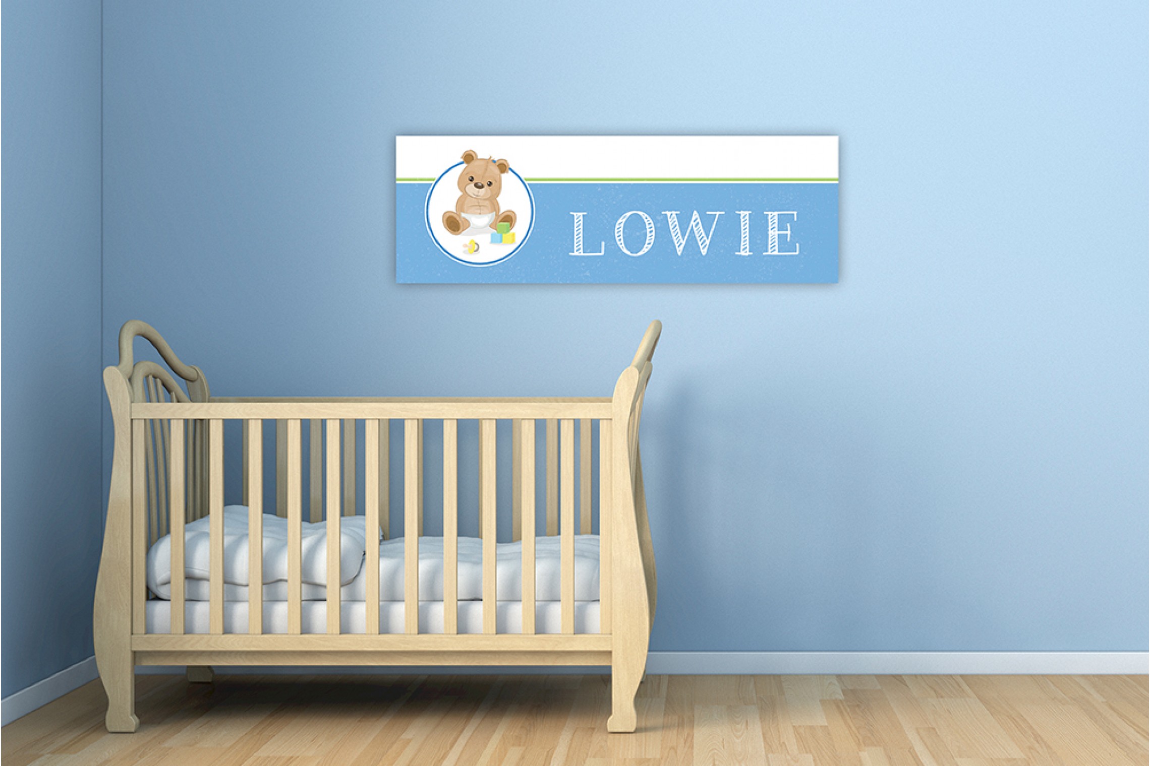 Koe met beertje blauw